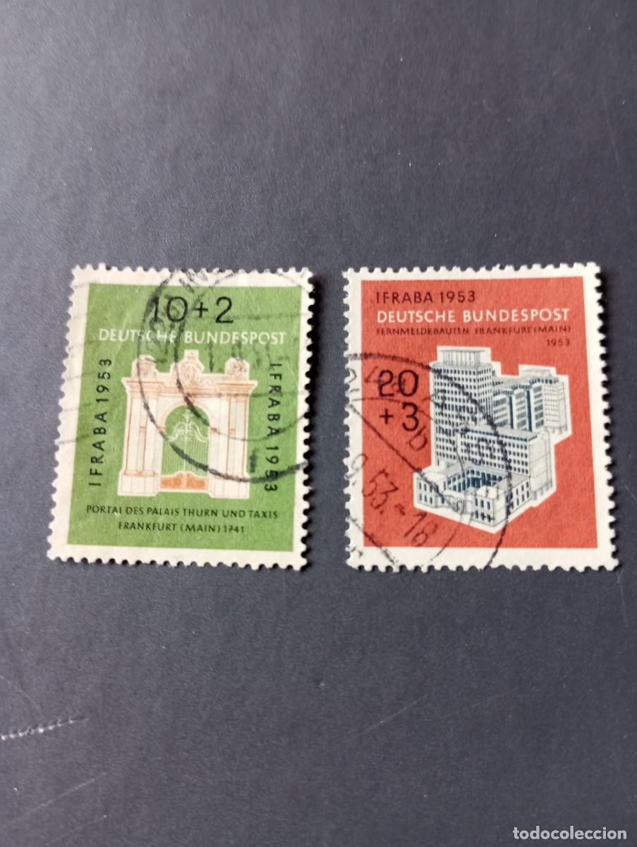 Sellos: ALEMANIA, REP&Uacute;BLICA FEDERAL, RFA ,1953, EXPOSICI&Oacute;N IFRABA, YT 57/8