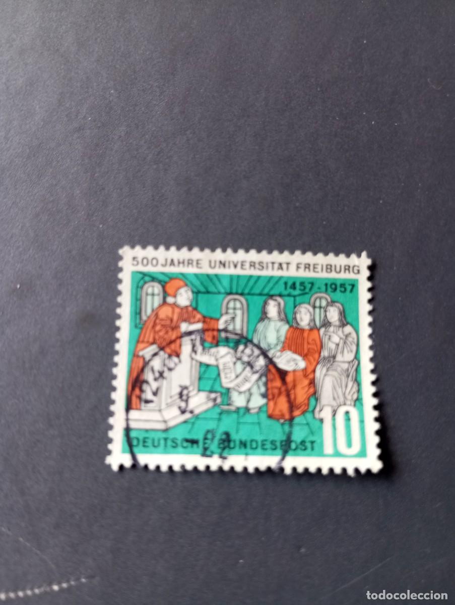 Sellos: ALEMANIA, REP&Uacute;BLICA FEDERAL, RFA ,1956,&ntilde;&ntilde;7, 5 CENTENARIO DE LA UNIVERSIDAD DE FRIGURGO, YT 135