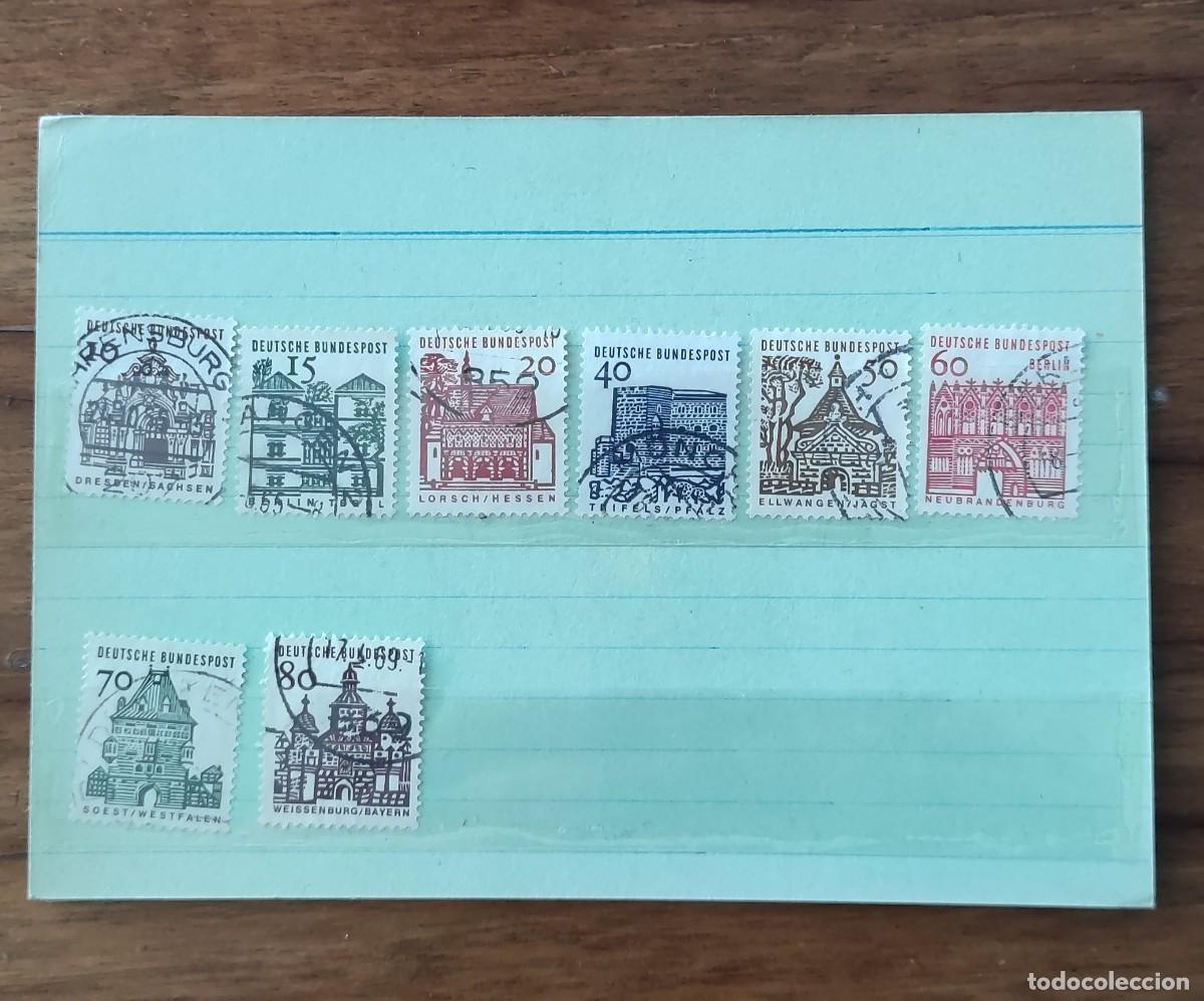 Sellos: Sellos RFA 1964. Edificios - Foto 1