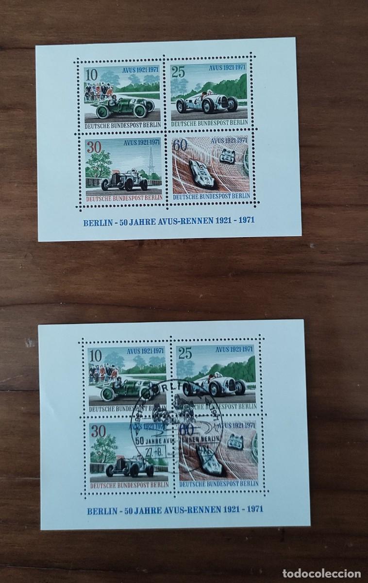 Sellos: Sellos BERLIN (RFA) de 1971. 50 Aniversario de la carrera AVUS
