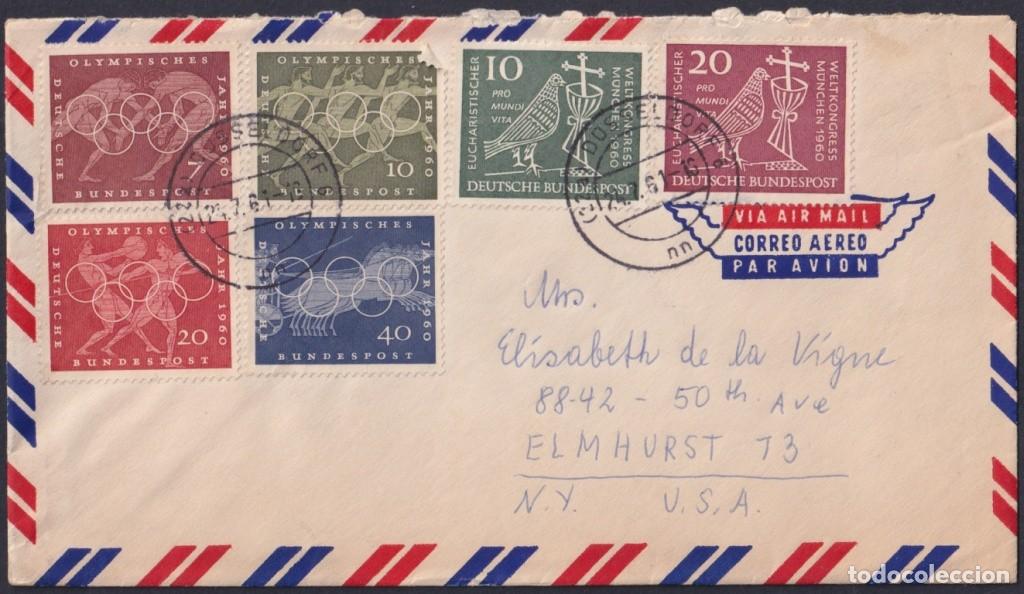 Francobolli: F-EX47782 GERMANY 1961 COVER WITH OLYMPIC GAMES USED TO USA.