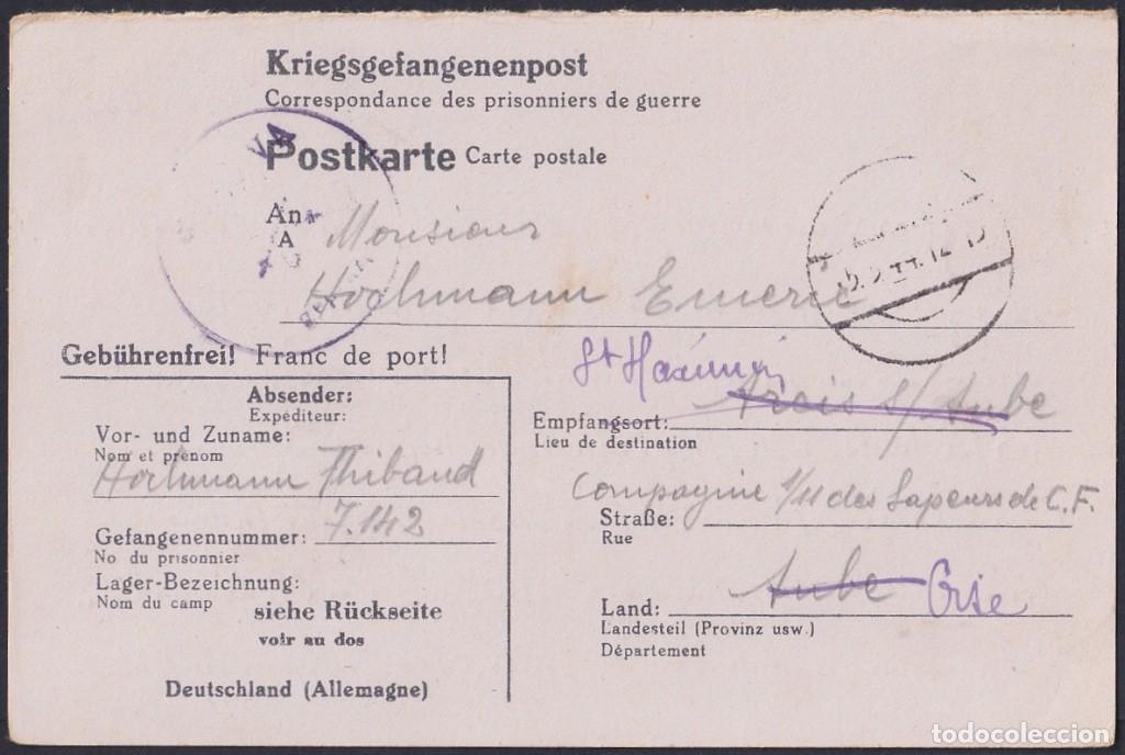 Selos: F-EX47810 GERMANY 1944 WWII POW KRIEGSGEFANGENENPOST TO FRANCE.