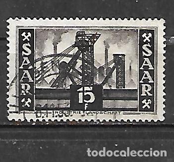 Sellos: 1953: SARRE Ascensor de mina (usado) - Foto 1