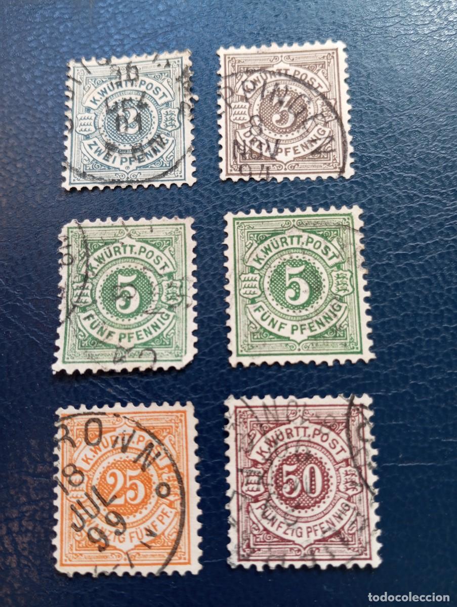 Sellos: WURTEMBERG 1890, YT 57/61 - Foto 1