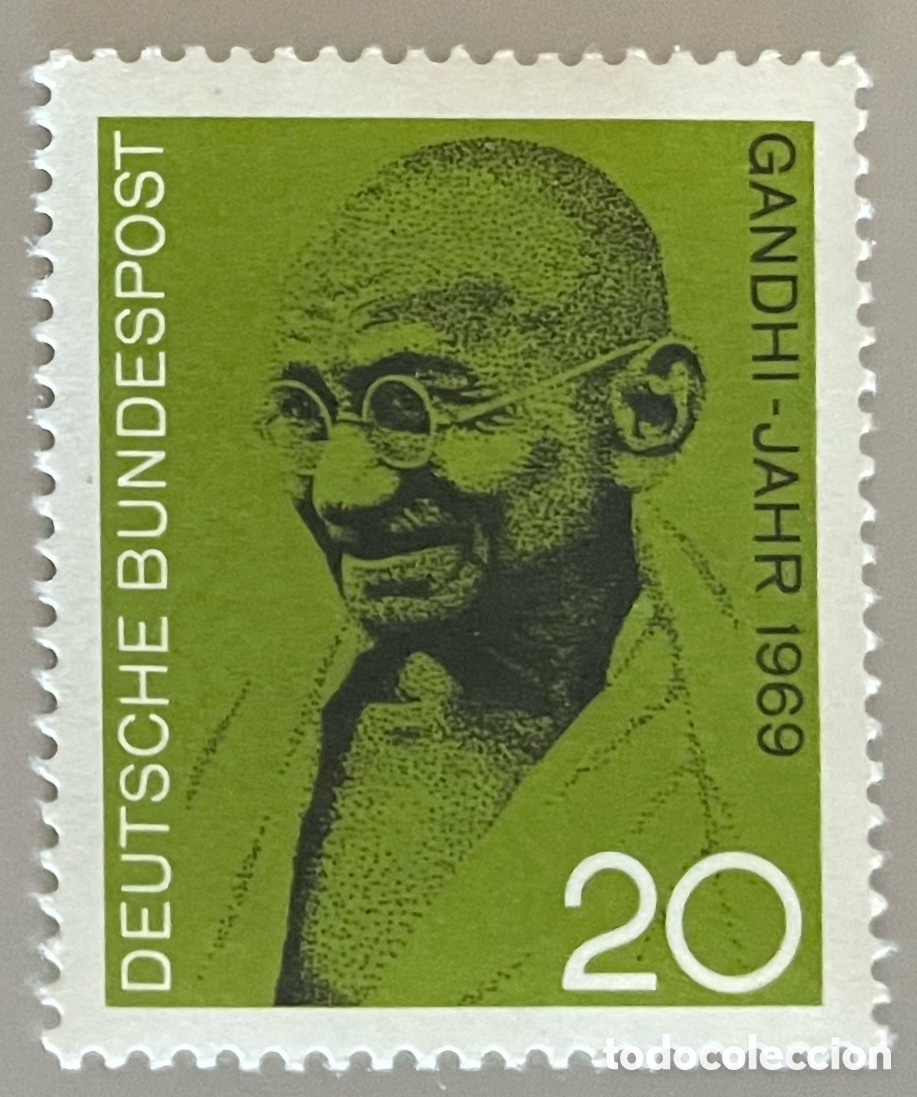 Sellos: Alemania. Ghandi. 1969 - Foto 1