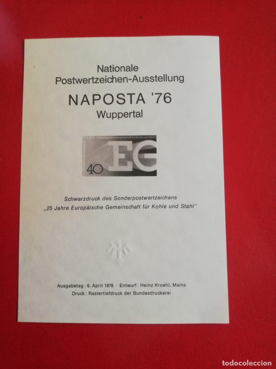 Sellos: REPUBLICA FEDERAL ALEMANA.-naposta-76-impresion-negro-schwarzdruck-europ