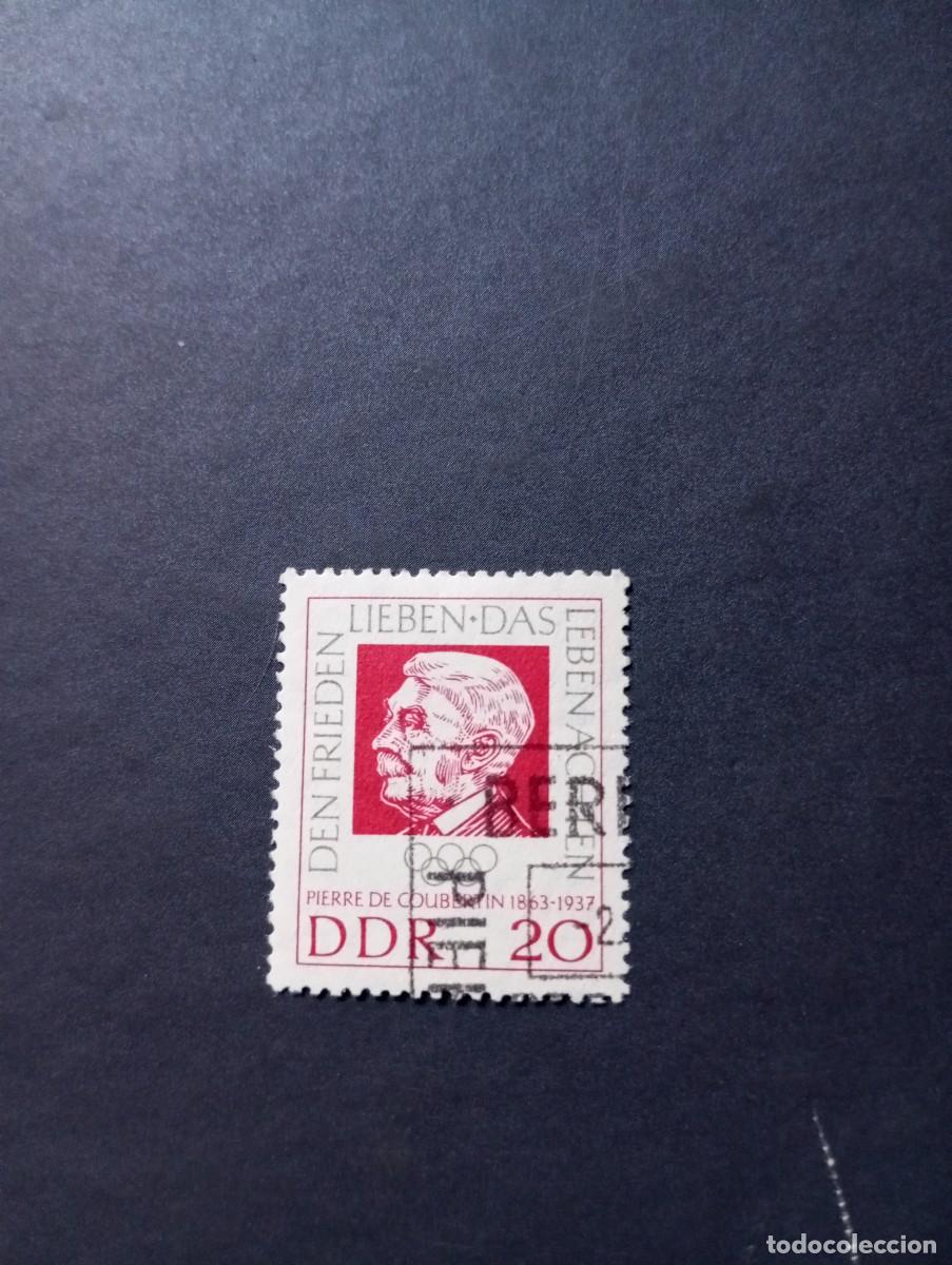 Timbres: ALEMANIA, REP&Uacute;BLICA DEMOCRATICA,RDA,DDR, 1963, BARON PIERRE DE COUBERTIN, YT 646