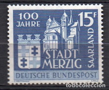 Francobolli: ALEMANIA SARRE A&Ntilde;O 1957 YV 383*** CENTENARIO DE MERZIG ARQUITECTURA ESCUDOS HER&Aacute;LDICA