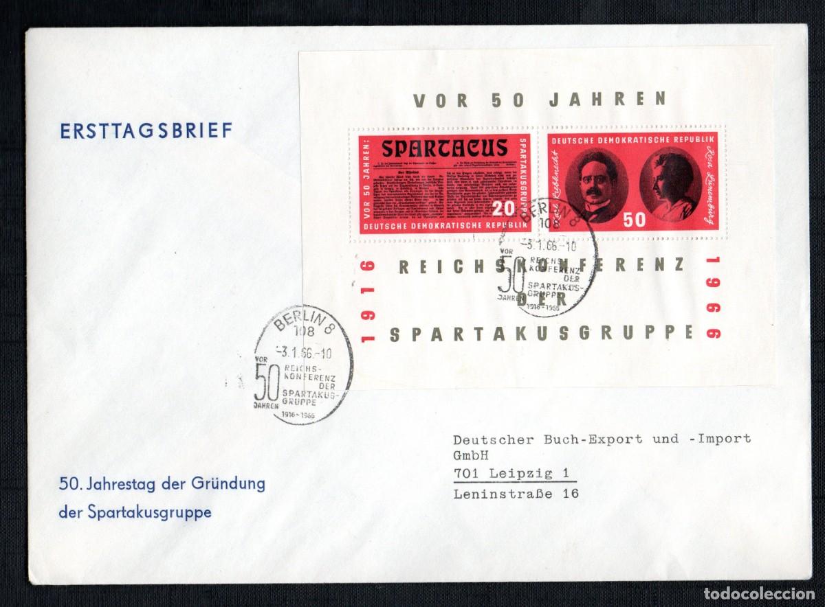 Sellos: DDR. 1966. FDC MI BLOCK 25 - Foto 1