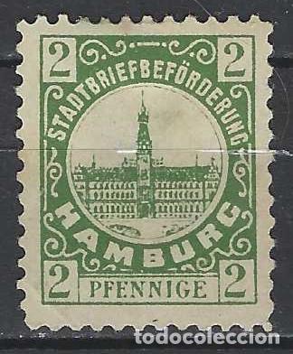 Sellos: ALEMANIA / HAMBURGO 1887 - SELLO PRIVADO, EDIFICIO - MINT SIN GOMA - Foto 1