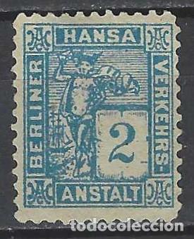 Briefmarken: ALEMANIA / BERL&Iacute;N 1886 - SELLO PRIVADO, CARTERO - MINT SIN GOMA