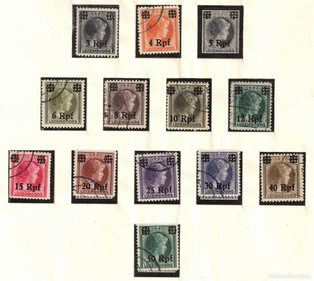 Briefmarken: Luxemburgo Luxembourg &ndash; 1940 Ocupaci&oacute;n III Reich. Michel 17 al 29