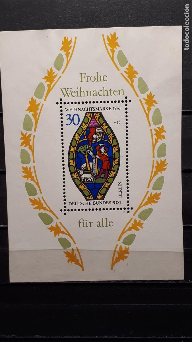 Sellos: ALEMANIA BERL&Iacute;N . A&Ntilde;O 1976. (*). YVERT H.B. 5