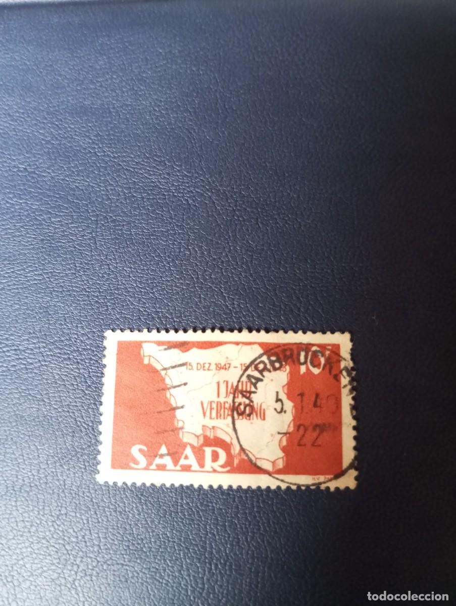 Sellos: ALEMANIA, SARRE, 1948, ANIVERSARIO DE LA CONSTITUCI&Oacute;N,YT 248