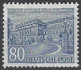 Sellos: BERL&Iacute;N 1949 - EDIFICIOS, ESCUELA DE T&Eacute;CNICA SUPERIOR - MH* - Foto 1