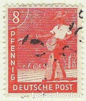 Sellos: BERL&Iacute;N 1948 - SELLO DE LA OCUPACI&Oacute;N ALIADA SOBRECARGA LOCAL - MH* - Foto 1