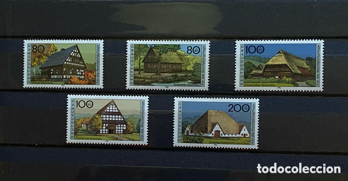 Sellos: Sellos, nuevo, de Alemania 1996 Yvert 1715/19 Edificios - Foto 1