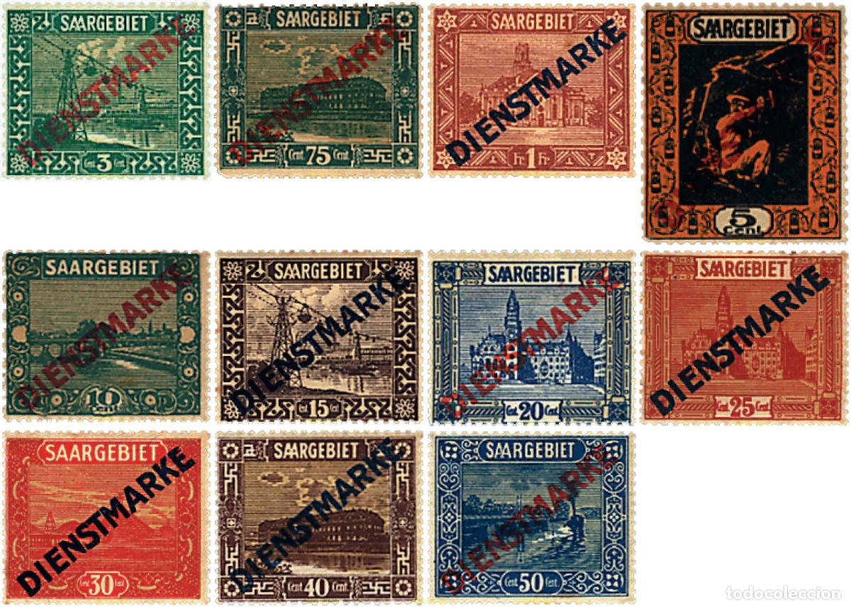 Francobolli: 615359 HINGED ALEMANIA. Sarre 1922 SERIE BASICA