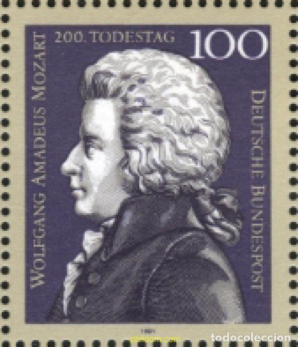 Sellos: 109806 MNH ALEMANIA FEDERAL 1991 BICENTENARIO DE LA MUERTE DE W. A. MOZART