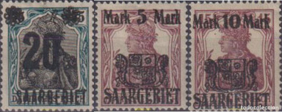 Briefmarken: 618013 HINGED ALEMANIA. Sarre 1921 SERIE BASICA