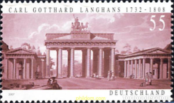 Sellos: 215573 MNH ALEMANIA FEDERAL 2007 EDIFICIOS - Foto 1