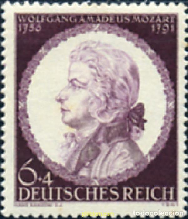 Sellos: 689897 HINGED ALEMANIA 1941 150 ANIVERSARIO DE LA MUERTE DE MOZART
