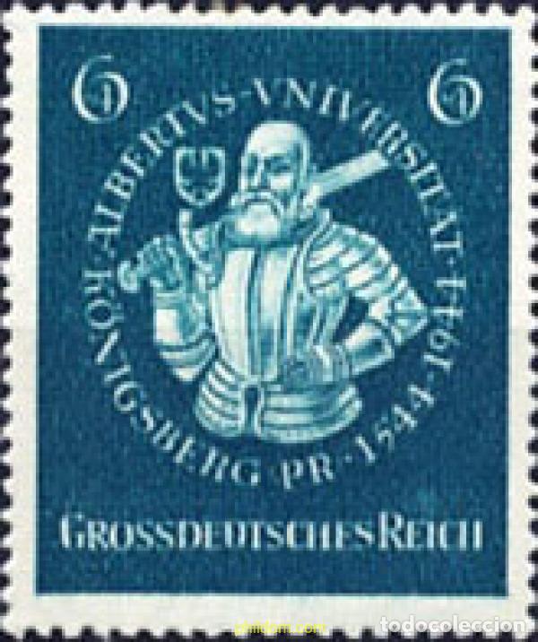 Sellos: 690252 HINGED ALEMANIA 1944 4 CENTENARIO DE LA FUNDACION DE LA UNIVERSIDAD ALBERTUS DE K&Ouml;NIGSBERG
