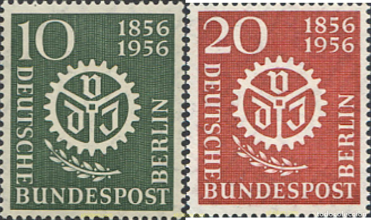 Selos: 691219 HINGED ALEMANIA. Berl&iacute;n 1956 CENTENARIO DE LA ASOCIACION NACIONAL DE INGENIEROS