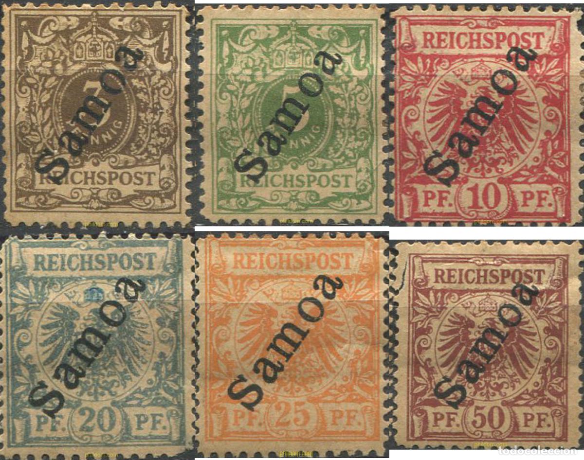 Sellos: 704641 HINGED ALEMANIA. Samoa 1900 SELLOS DE ALEMANIA DEL 1889 SOBRECARGADOS