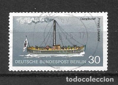 Sellos: Barco de vapor. Alemania/Berl&iacute;n. sello a&ntilde;o 1975
