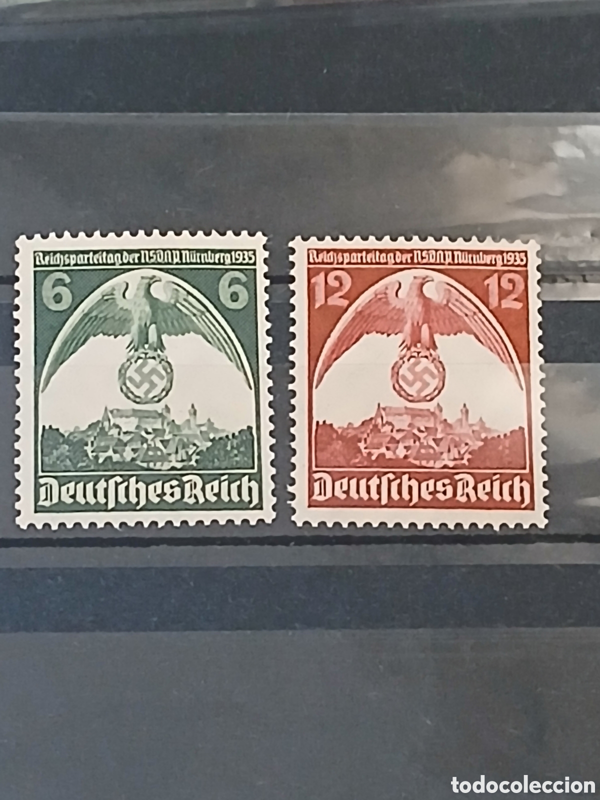 Briefmarken: ALEMANIA IMPERIO YVERT 545/546** A&Ntilde;O 1935. CONGRESO DE PARTIDO EN NUREMBERG