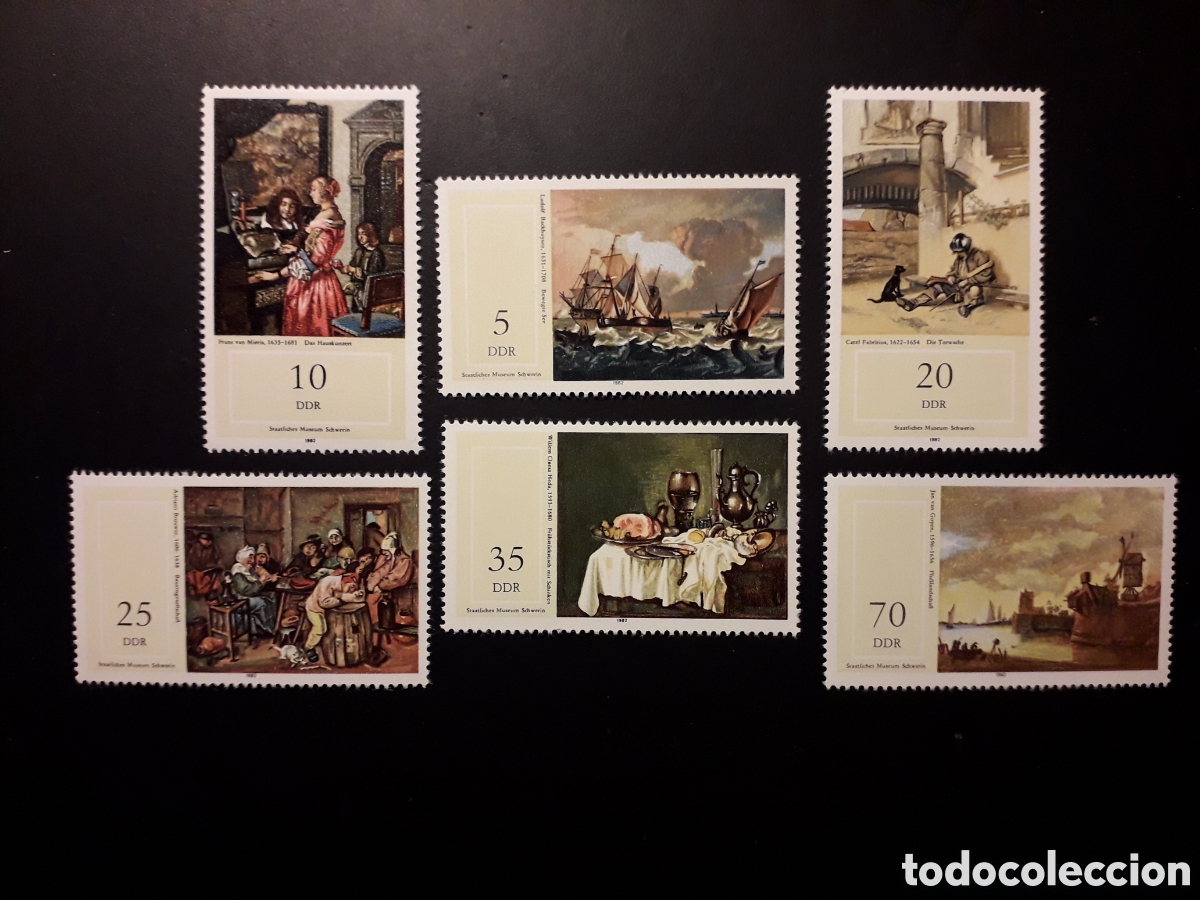 Briefmarken: ALEMANIA ORIENTAL DDR YVERT 2375/80 SERIE COMPLETA NUEVA *** 1982 PINTURAS PEDIDO M&Iacute;NIMO 3&euro;