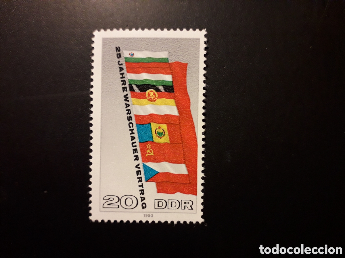Francobolli: ALEMANIA ORIENTAL DDR YVERT 2168 SERIE CTA NUEVA *** 1980 TRATADO VARSOVIA BANDERAS PEDIDO M&Iacute;NIMO 3&euro;