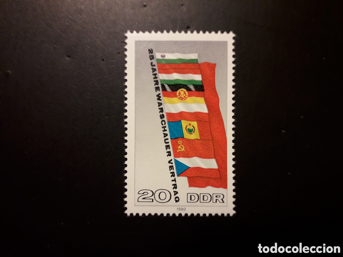 Francobolli: ALEMANIA ORIENTAL DDR YVERT 2168 SERIE CTA NUEVA *** 1980 TRATADO VARSOVIA BANDERAS PEDIDO M&Iacute;NIMO 3&euro;