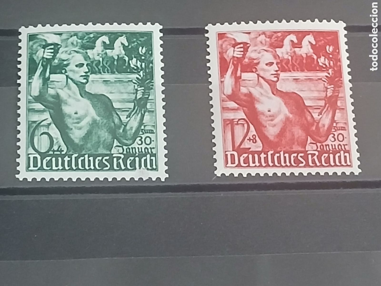 Stamps: ALEMANIA IMPERIO. YVERT 603/604***. A&Ntilde;O 1938. ANIV. R&Eacute;GIMEN NAC. SOCIALISTA