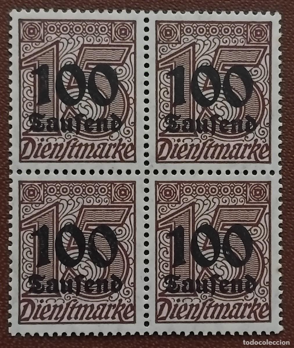 Sellos: ALEMANIA DIENSTNARKE 100 - Foto 1