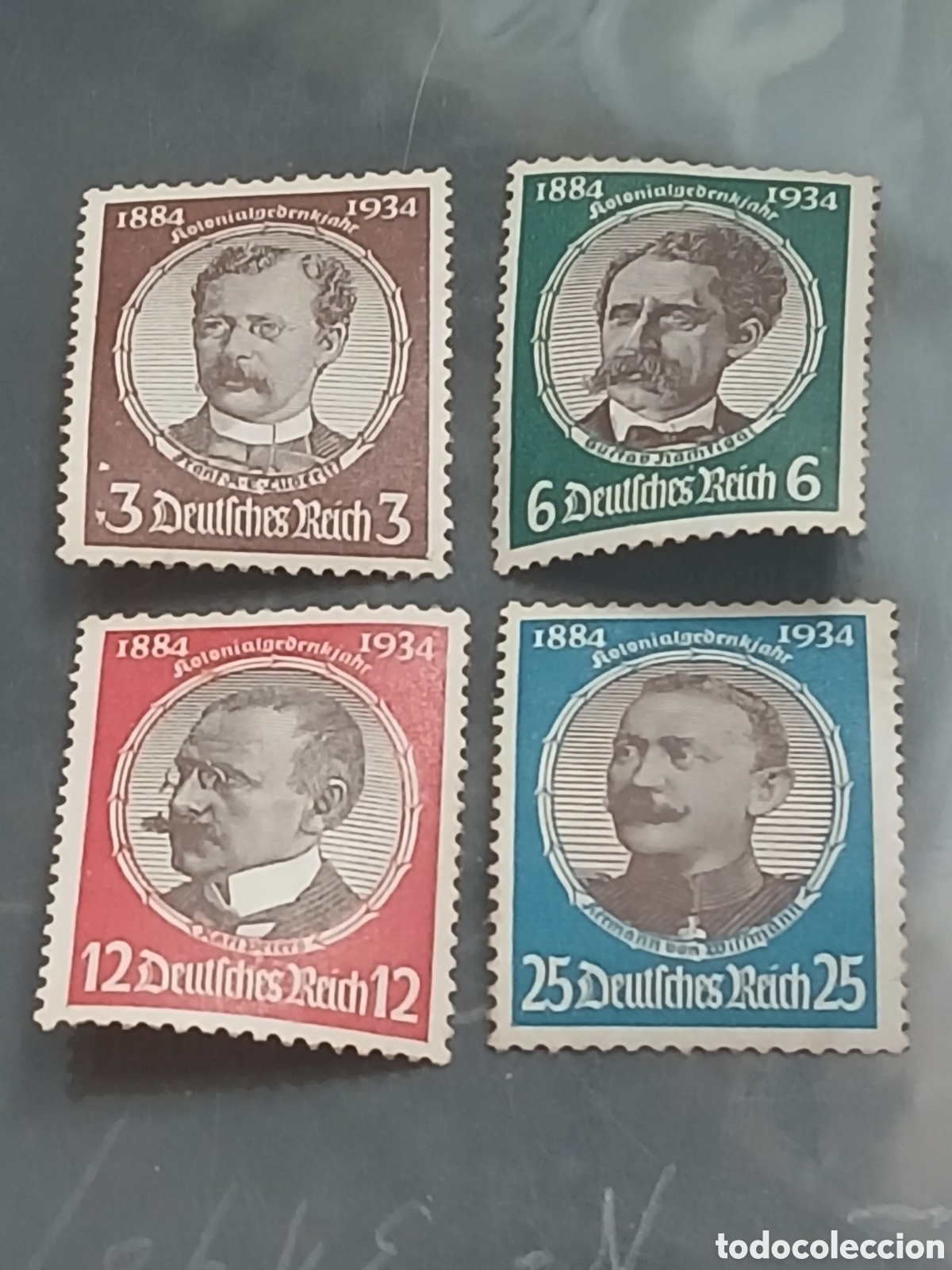 Briefmarken: ALEMANIA IMPERIO YVERT 499/502* A&Ntilde;O 1934. 50 ANIV. ESTABLEC. COLONIAS ALEMANAS