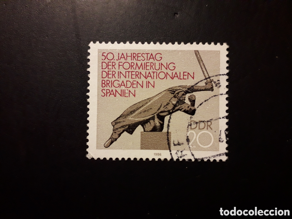Briefmarken: ALEMANIA ORIENTAL DDR YVERT 2671 SERIE CTA USADA 1986 BRIGADAS INTERNACIONAL ESPA&Ntilde;A PEDIDO M&Iacute;NIMO 3&euro;