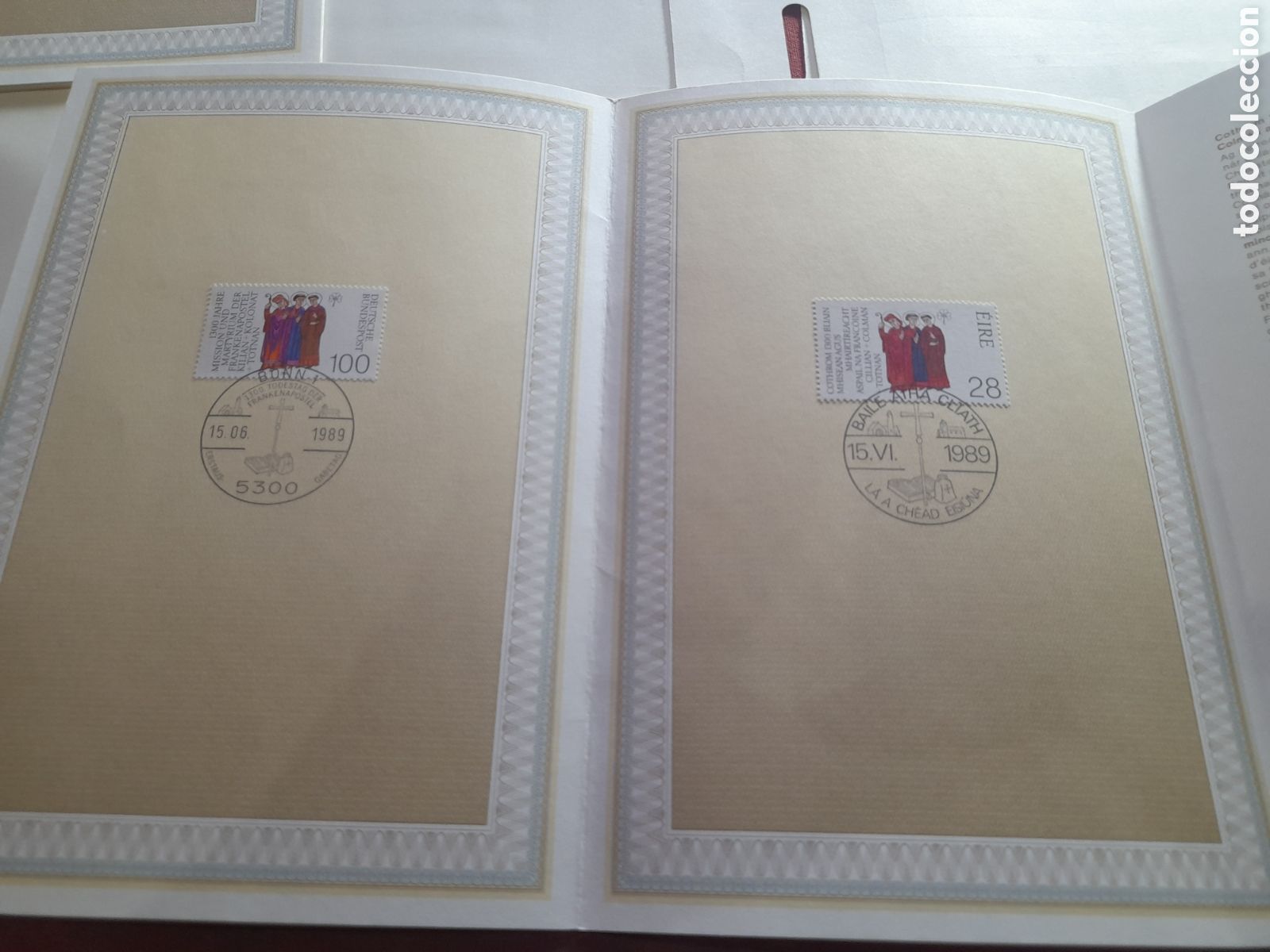 Sellos: Sello Alemina Federal matasellados edicion especial 1989. Lote. 1 l&aacute;mina.