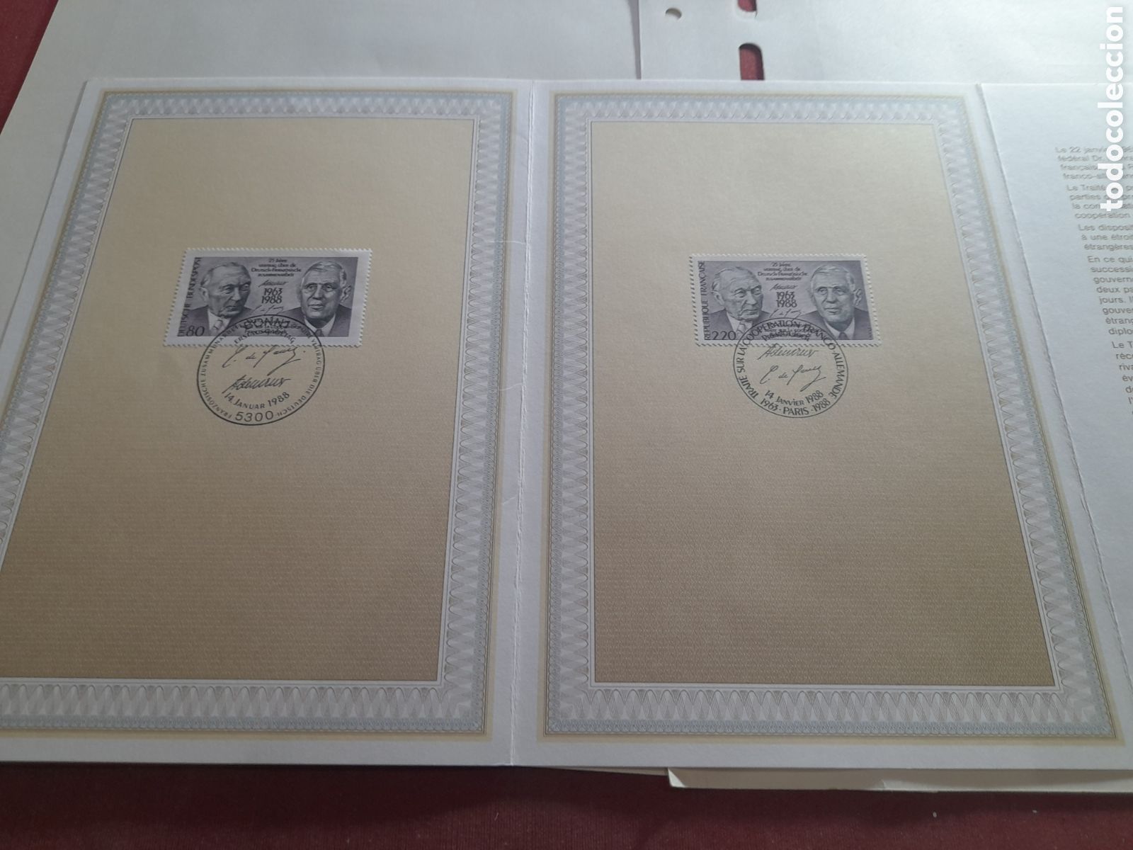 Sellos: Sello Alemina Federal matasellados edicion especial 1988. Lote. 1 l&aacute;mina.