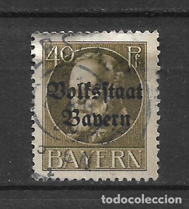 Sellos: alemania bayern 1919 michel 124 II A usado - 16/18