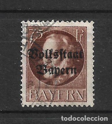 Sellos: alemania bayern 1919 michel 135 II A usado - 16/18