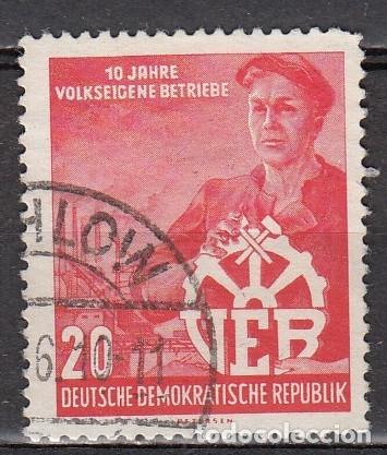 Francobolli: ALEMANIA ORIENTAL DDR 1956 - Yvert 253 &ordm; USADO - Nacionalizaci&oacute;n de las empresas