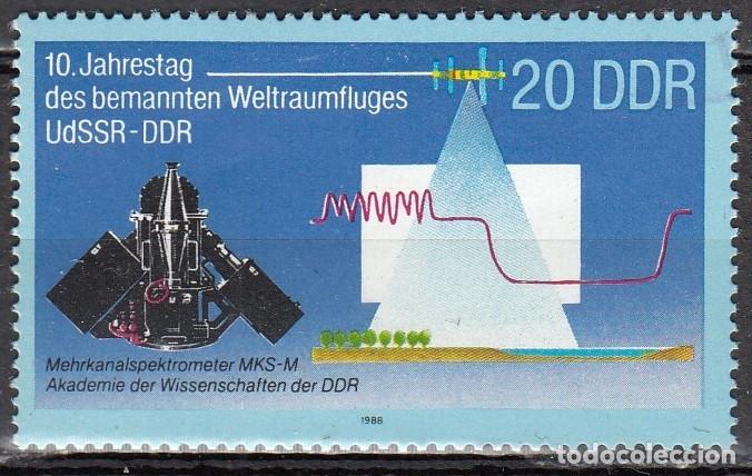 Sellos: ALEMANIA ORIENTAL DDR 1988 - YVERT 2781 &ordm; USADO - Conquista del Espacio