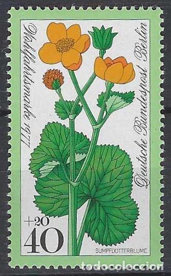 Sellos: BERL&Iacute;N 1977 - FLORA, CAL&Eacute;NDULA ACU&Aacute;TICA - MNH** - Foto 1