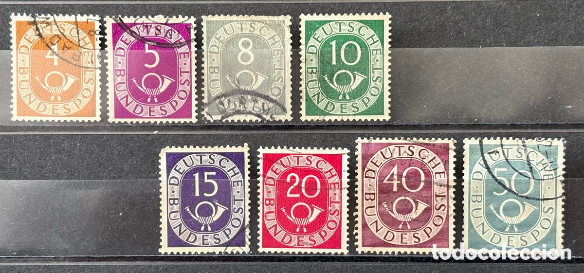 Francobolli: Alemania 1951-1952 - Lote 8 sellos