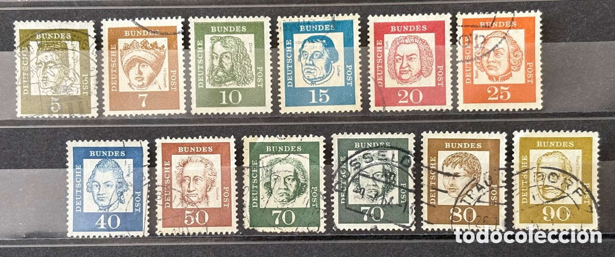 Briefmarken: Alemania 1961-1964 - Lote 12 sellos