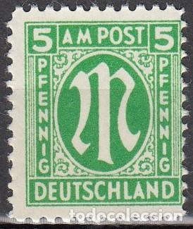 Sellos: ALEMANIA OCUPACI&Oacute;N AMERICANA - BRITANICA (BIZONA) 1945 - Yvert 4 * NUEVO SIN GOMA