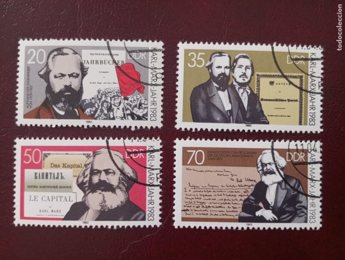 Francobolli: ALEMANIA, REP&Uacute;BLICA DEMOCRATICA,RDA, DDR, 1983, CENTENARIO DE MARX