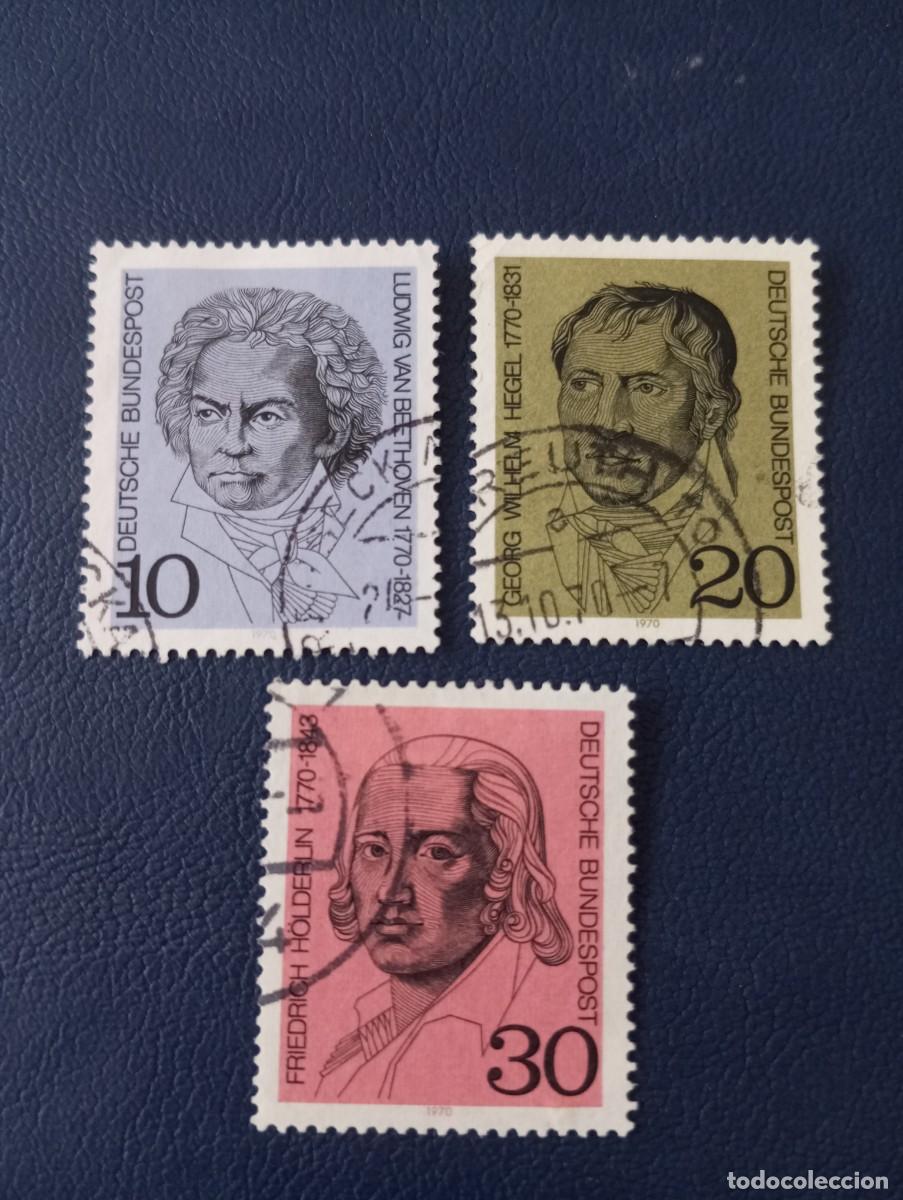 Sellos: ALEMANIA, REPUBLICA FEDERAL,RFA, 1970, BEHETOVEN 616/8